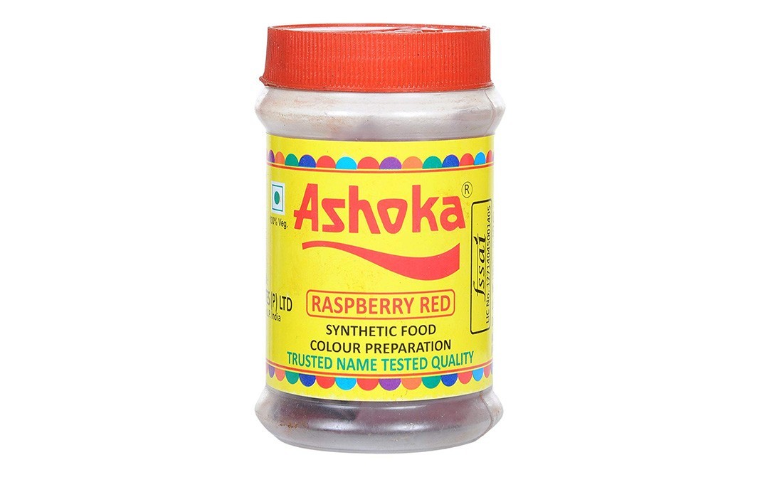 Ashoka Raspberry Red, Synthetic Food Colour Preparation   Plastic Jar  80 grams